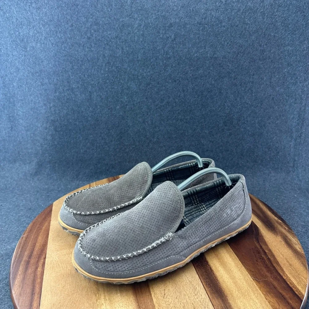 L.L. Bean Brown Flannel Lined Slippers 501983 Mens Size 10D